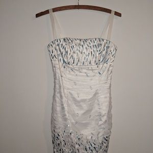 White Cocktail Juniors Dress